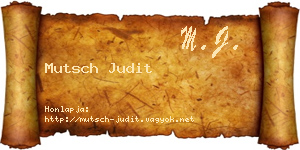 Mutsch Judit névjegykártya